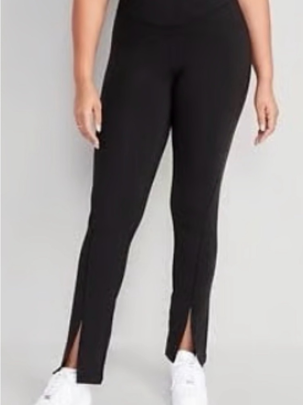 Old Navy Black Split-Hem Ponte Leggings Pants